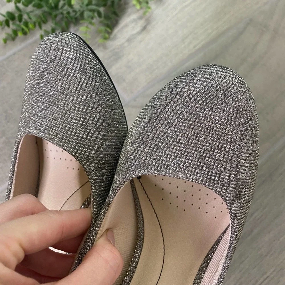 Life Stride Soft System Parigi sliver Heel Shoe 8 wide
